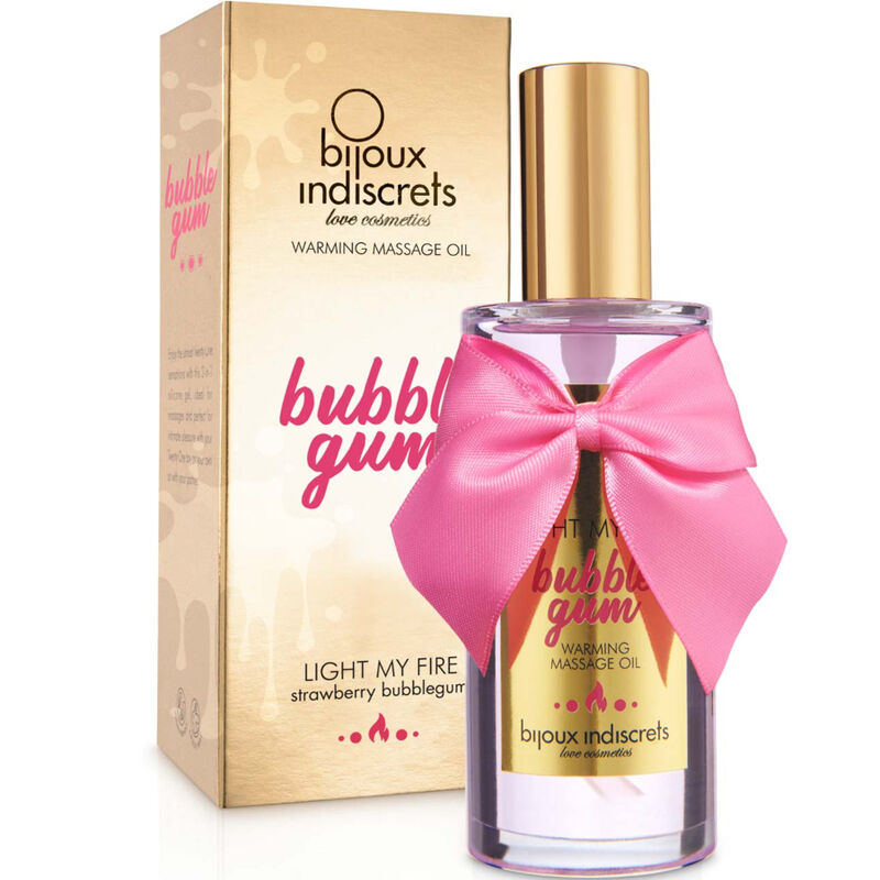 BIJOUX - INDISCRETS LIGHT MY FIRE ACEITE MASAJE EFECTO CALOR SABOR CHICLE BIJOUX LOVE COSMETIQUES