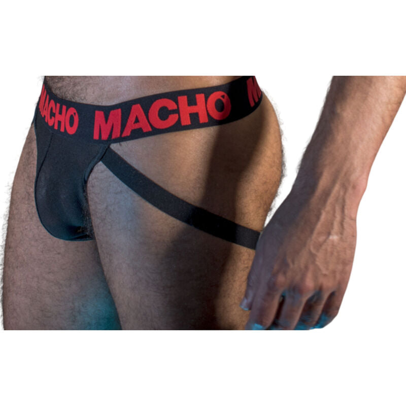 MACHO - MX26X2 JOCK NEGRO/ROJO S MACHO UNDERWEAR