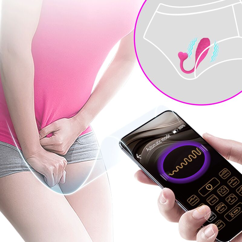 PRETTY LOVE - FISHERMAN HUEVO VIBRADOR ROSA CONTROLADO POR APP PRETTY LOVE SMART