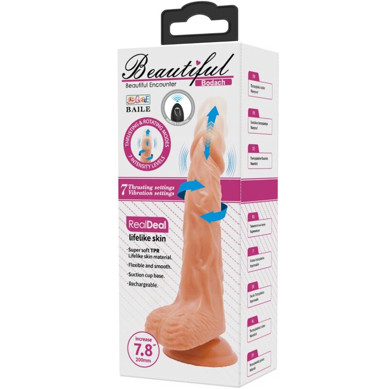 BAILE - BODACH VIBRADOR REALISTA CON VENTOSA CONTROL REMOTO BAILE DILDOS