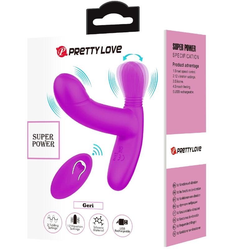 PRETTY LOVE - GERI MASAJEADOR CLITORIS CONTROL REMOTO ROSA PRETTY LOVE FLIRTATION