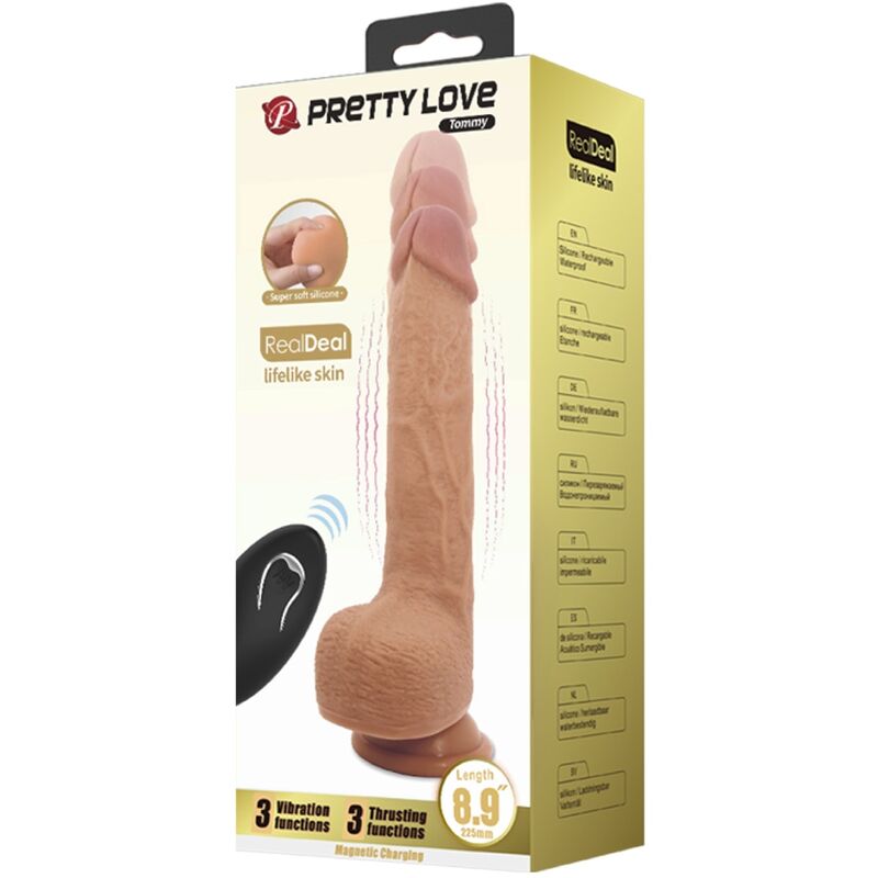 PRETTY LOVE - TOMMY DILDO REALISTA VIBRADOR 22.5 CM PRETTY LOVE FLIRTATION