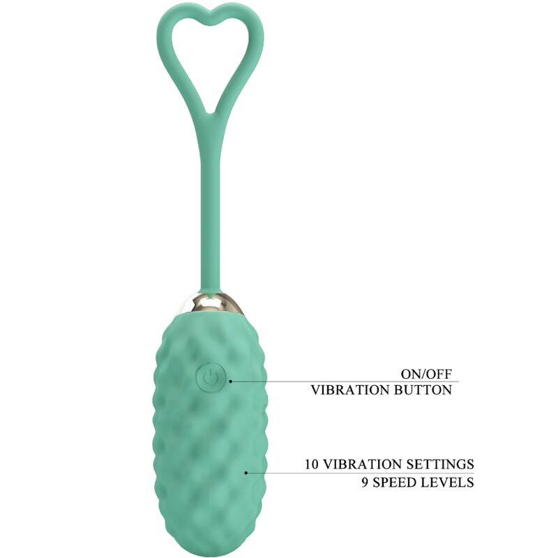 PRETTY LOVE - VIVIAN HUEVO VIBRADOR CONTROL REMOTO VERDE PRETTY LOVE LED