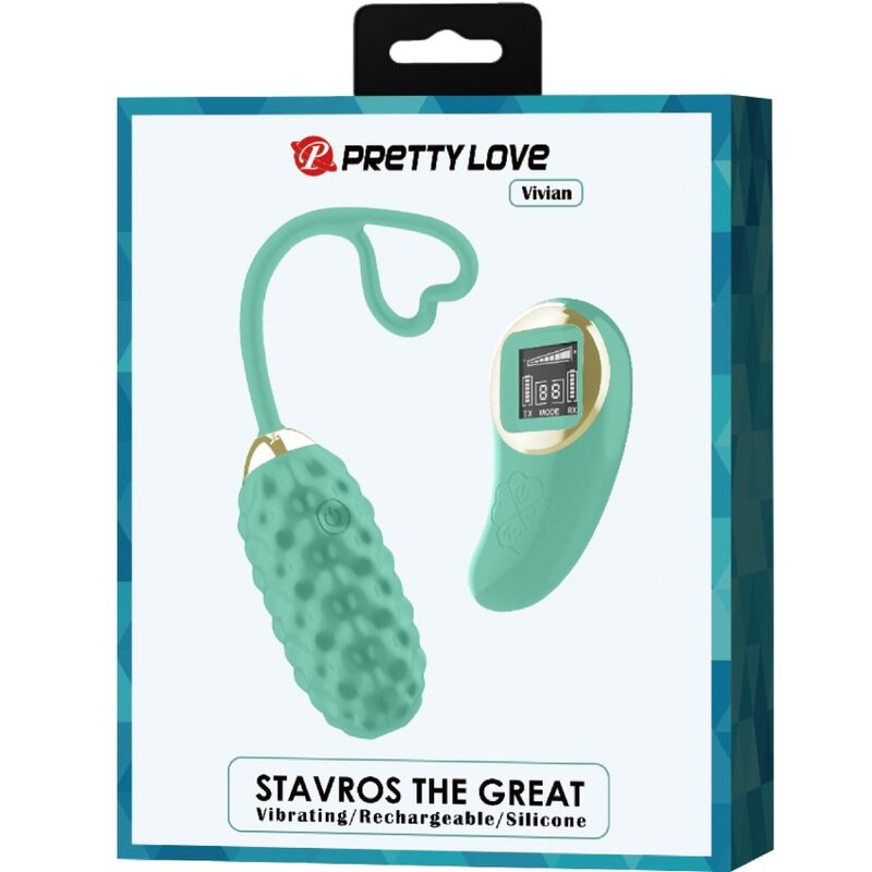 PRETTY LOVE - VIVIAN HUEVO VIBRADOR CONTROL REMOTO VERDE PRETTY LOVE LED