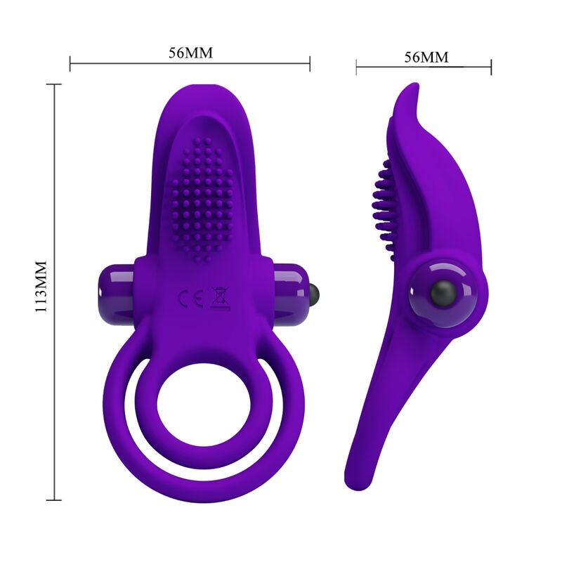 PRETTY LOVE - ANILLO VIBRADOR PARA PENE MORADO PRETTY LOVE MALE