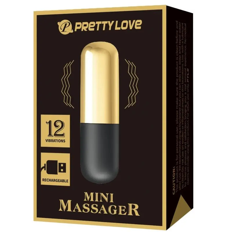 PRETTY LOVE - BALA VIBRADOR RECARGABLE DORADO PRETTY LOVE BOTTOM