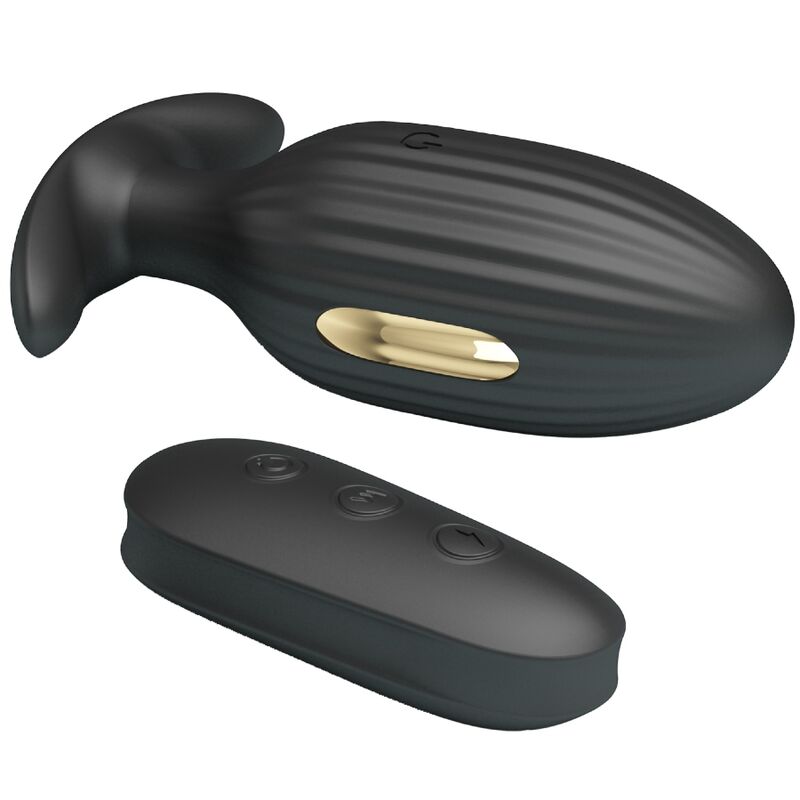 PRETTY LOVE - KELLY PLUG ANAL VIBRADOR RECARGABLE NEGRO PRETTY LOVE BOTTOM
