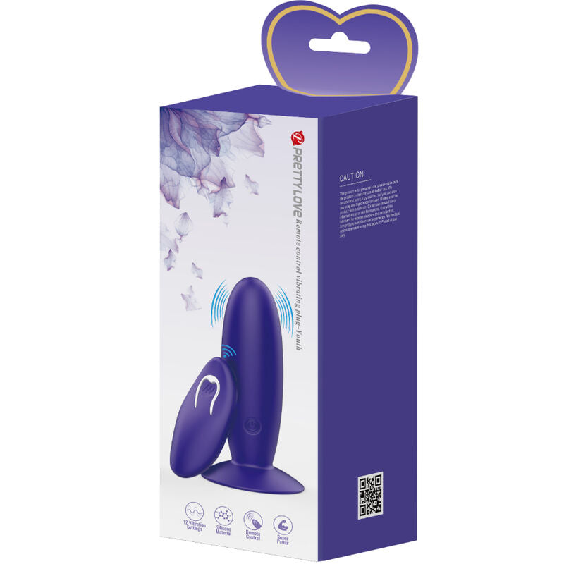 PRETTY LOVE - YOUTH PLUG ANAL VIBRADOR CONTROL REMOTO VIOLETA PRETTY LOVE YOUTH