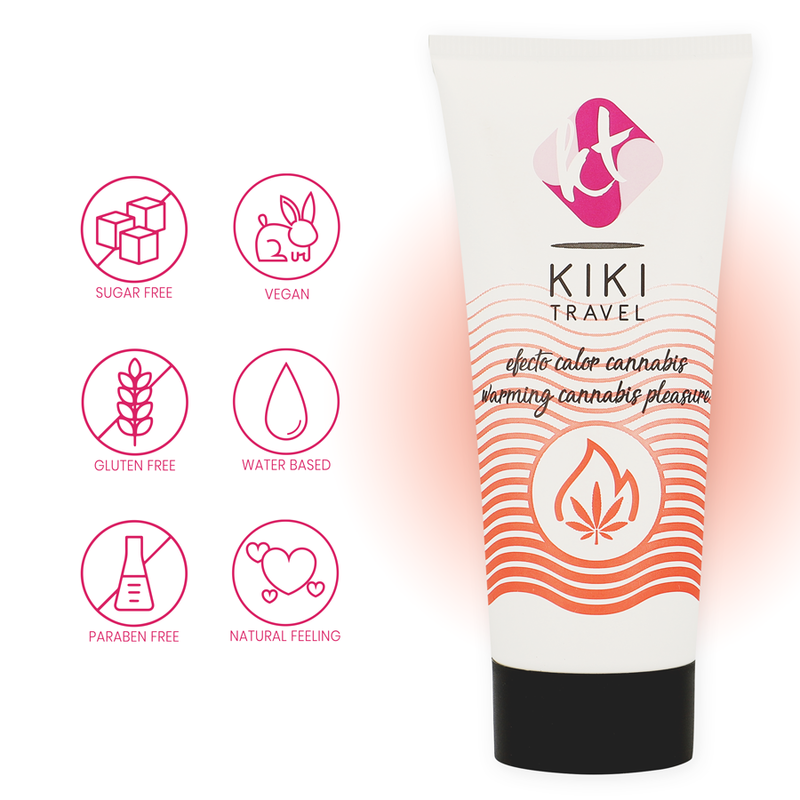 KIKÍ TRAVEL - GEL DESLIZANTE SABOR A CANNABIS EFECTO CALOR INTENSO 50 ML KIKÍ TRAVEL