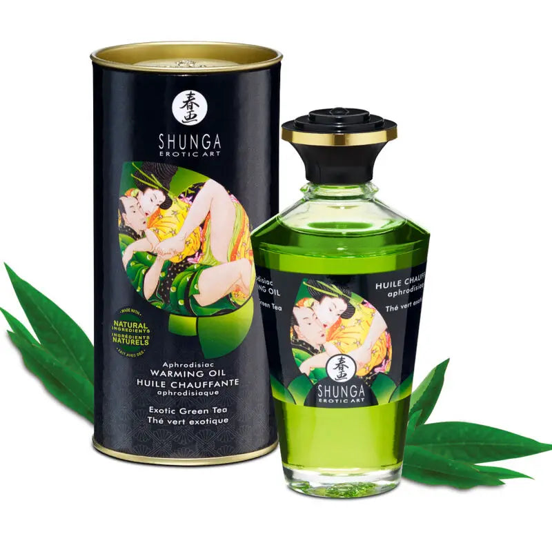 SHUNGA - ACEITE MASAJE EFECTO CALOR TE VERDE ORGANICO 100 ML SHUNGA OILS