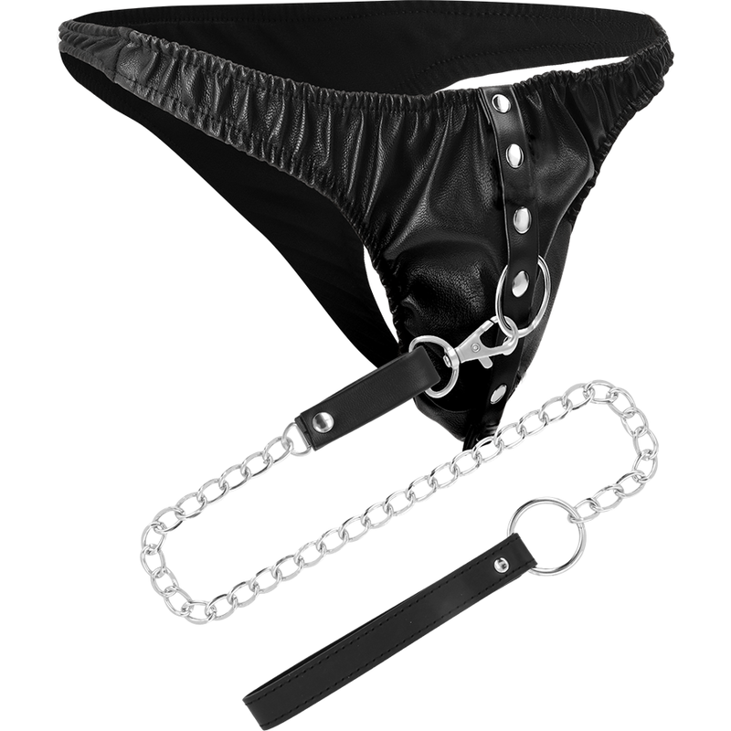 DARKNESS - TANGA DE SUMISIÓN CON CADENA METAL DARKNESS BONDAGE