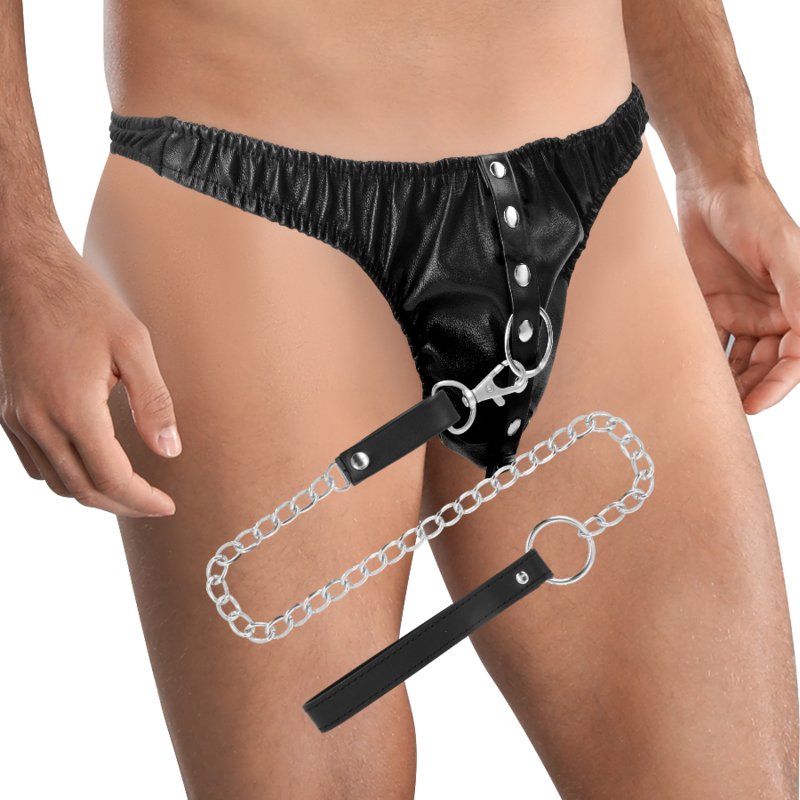 DARKNESS - TANGA DE SUMISIÓN CON CADENA METAL DARKNESS BONDAGE