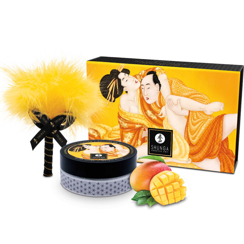SHUNGA - KIT POLVOS DE MASAJE COMESTIBLE MANGO SHUNGA BODY POWER