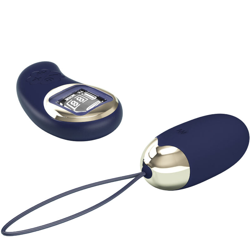 PRETTY LOVE - MINA HUEVO VIBRADOR CONTROL REMOTO AZUL PRETTY LOVE LED
