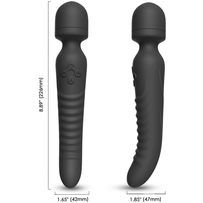 ARMONY - MISSION MASAJEADOR & VIBRADOR EFECTO CALOR NEGRO ARMONY MASSAGERS