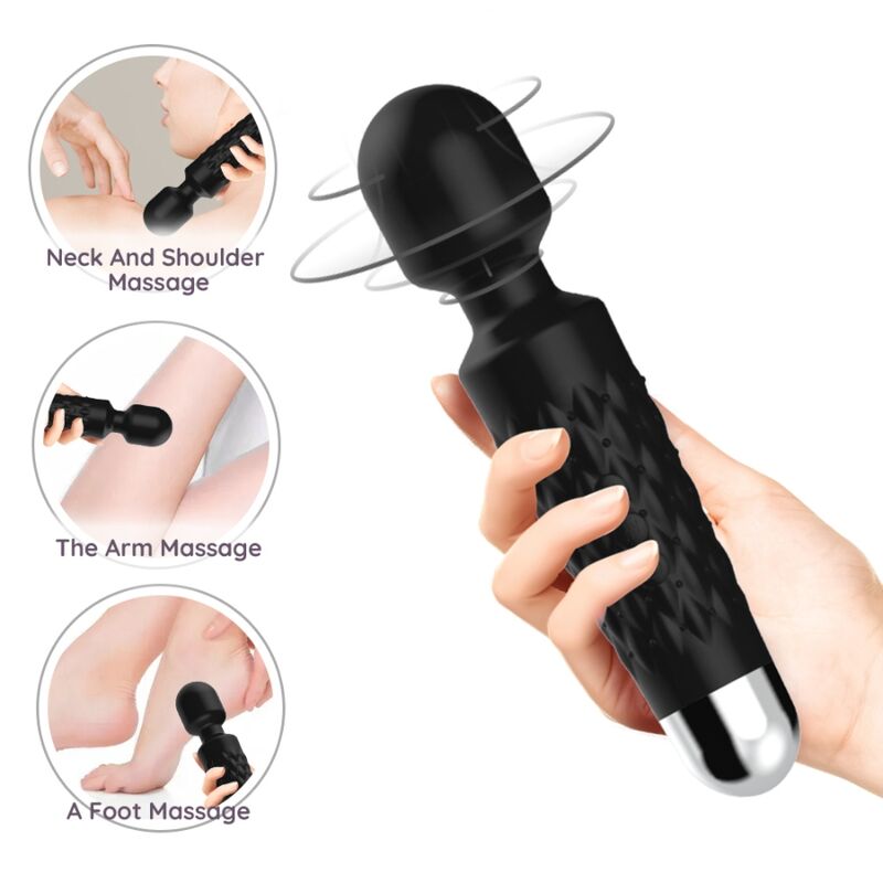 ARMONY - POSTMAN MASAJEADOR & VIBRADOR CABEZA FLEXIBLE NEGRO ARMONY MASSAGERS
