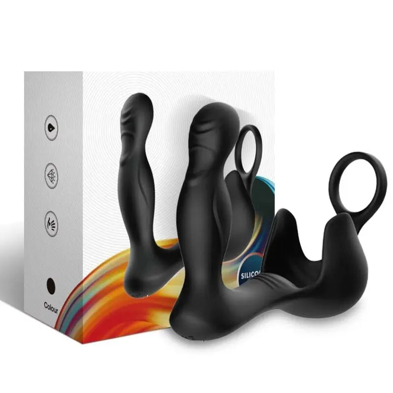 ARMONY - SURROUND VIBRADOR ANAL & ESTIMULADOR TESTICULOS & ANILLO CONTROL REMOTO NEGRO ARMONY FOR HIM