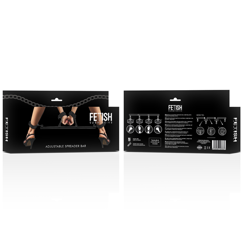 FETISH SUBMISSIVE BONDAGE - BARRA SEPARADORA AJUSTABLE 4 PIEZAS FETISH SUBMISSIVE BONDAGE