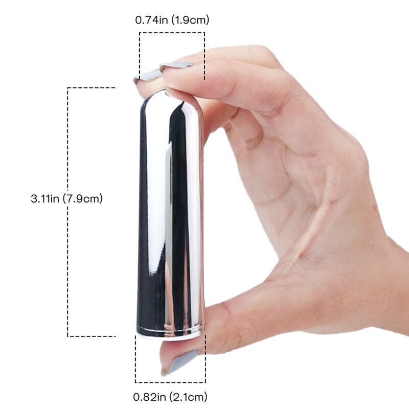 ARMONY - BALA VIBRADORA PLATEADA 2.1 CM X 7.9 CM ARMONY STIMULATORS