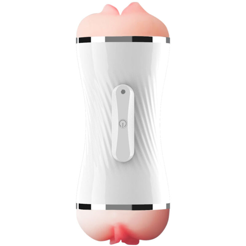 ARMONY - MASTURBADOR VIBRADOR DOBLE VAGINA & BOCA BLANCO ARMONY FOR HIM