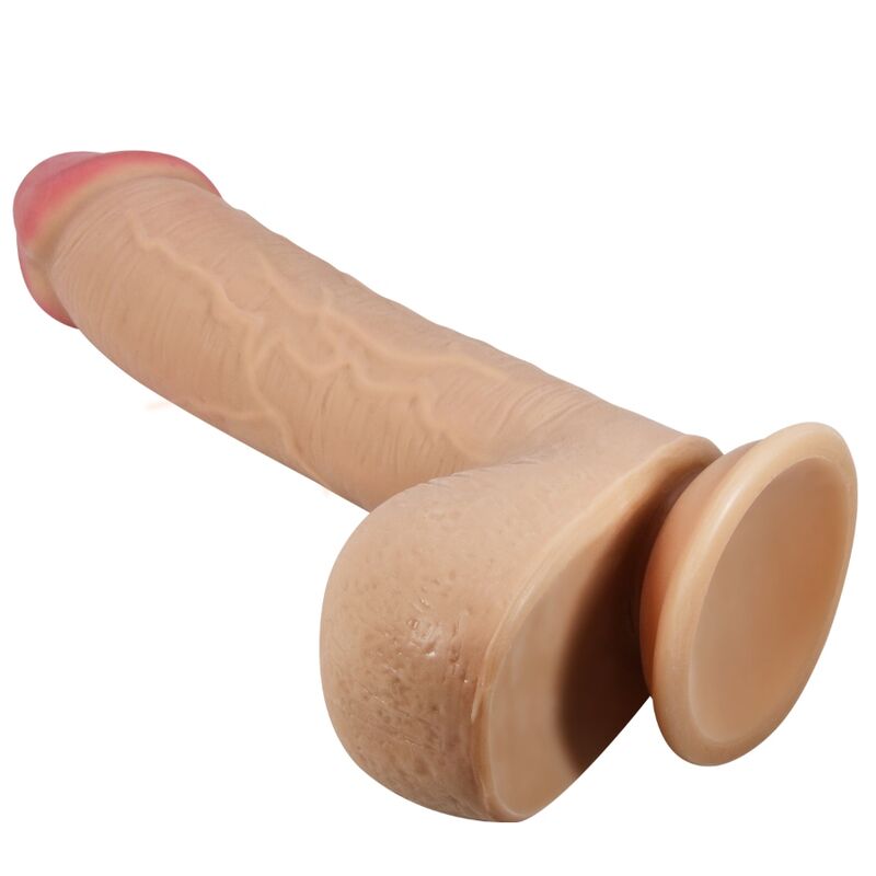 PRETTY LOVE - SLIDING SKIN SERIES DILDO REALÍSTICO CON VENTOSA PIEL DESLIZANTE NATURAL 23.4 CM PRETTY LOVE HIGH GRADE