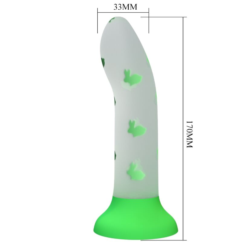 PRETTY LOVE - MAGICAL NIGHTFALL DILDO SIN VIBRACIÓN LUMINOSO VERDE PRETTY LOVE FLIRTATION