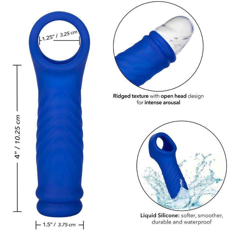 CALEXOTICS - ADMIRAL WAVE FUNDA PENE SILICONA LÍQUIDA AZUL CALEXOTICS