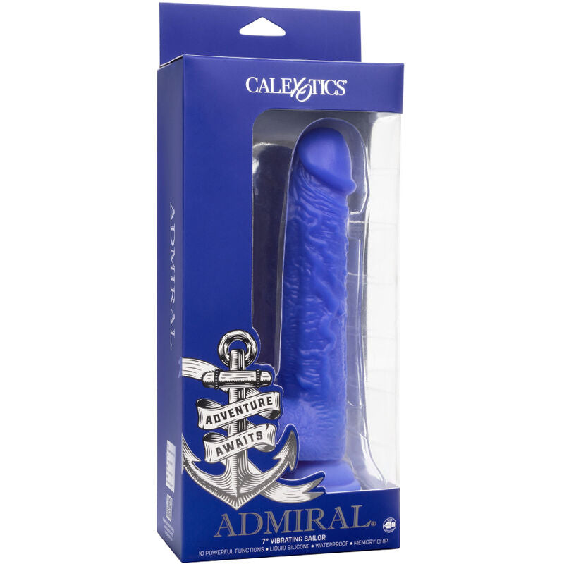 CALEXOTICS - ADMIRAL SAILOR DILDO REALISTICO VIBRADOR AZUL CALEXOTICS