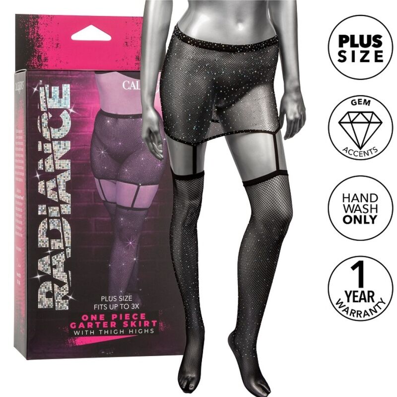 CALEXOTICS - RADIANCE FALDA DE LIGA HASTA EL MUSLO TALLA GRANDE CALEXOTICS