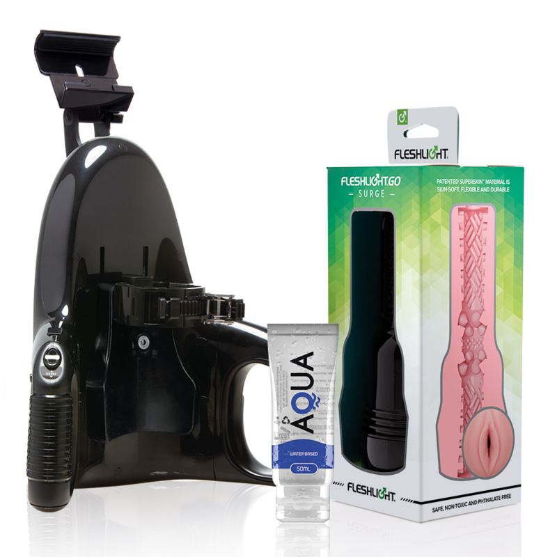 FLESHLIGHT - GO PINK LADY SURGE VAGINA + UNIVERSAL LAUNCH + LUBRICANTE AQUA QUALITY 50 ML FLESHLIGHT ORIGIN