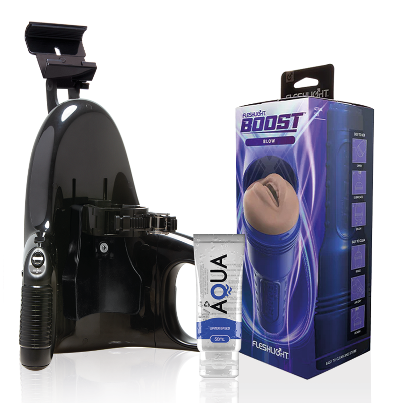 FLESHLIGHT - BLOW LM FLESH RP + UNIVERSAL LAUNCH + LUBRICANTE AQUA QUALITY 50 ML FLESHLIGHT BOOST