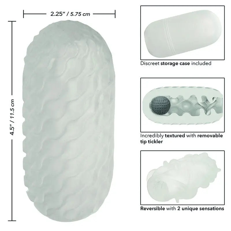 CALEXOTICS - BOUNDLESS STROKER BLANDO REVERSIBLE GRIS CALEXOTICS