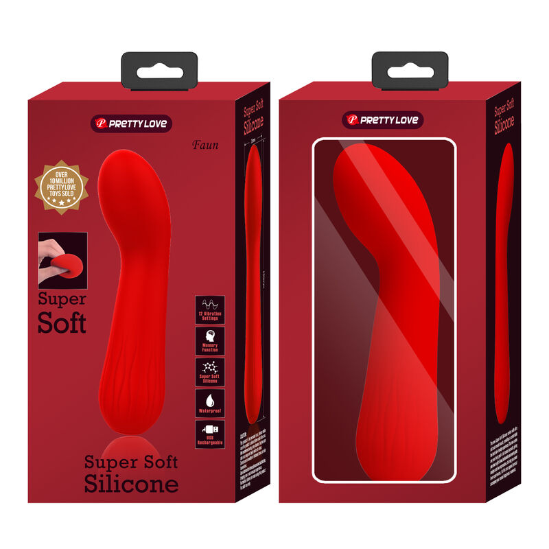 PRETTY LOVE - FAUN VIBRADOR RECARGABLE ROJO PRETTY LOVE SMART