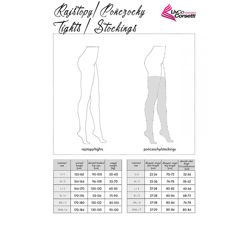 LIVCO CORSETTI FASHION - LAMEAN LC XG044 MEDIAS NEGRO TALLA ÚNICA LIVCO CORSETTI STOCKINGS
