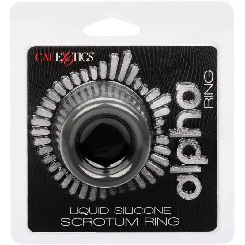 CALEXOTICS - ALPHA ANILLO EXTENSIÓN ESCROTO DOBLE NEGRO CALEXOTICS