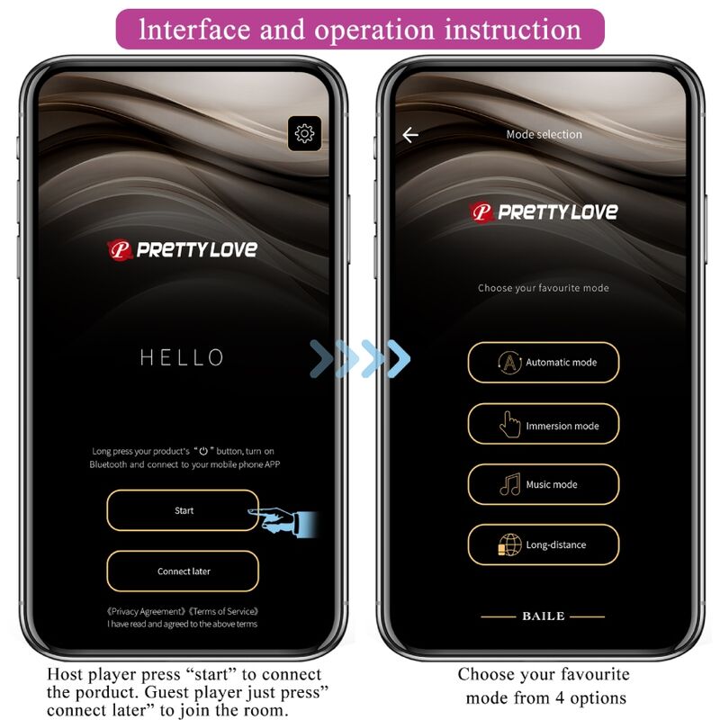 PRETTY LOVE - AUGUST VIBRADOR DOBLE PLACER APP REMOTE PRETTY LOVE C-TYPE