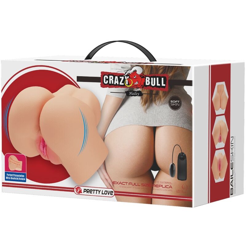 CRAZY BULL - VAGINA Y ANO REALISTICOS VIBRADOR HAILEY CRAZY BULL