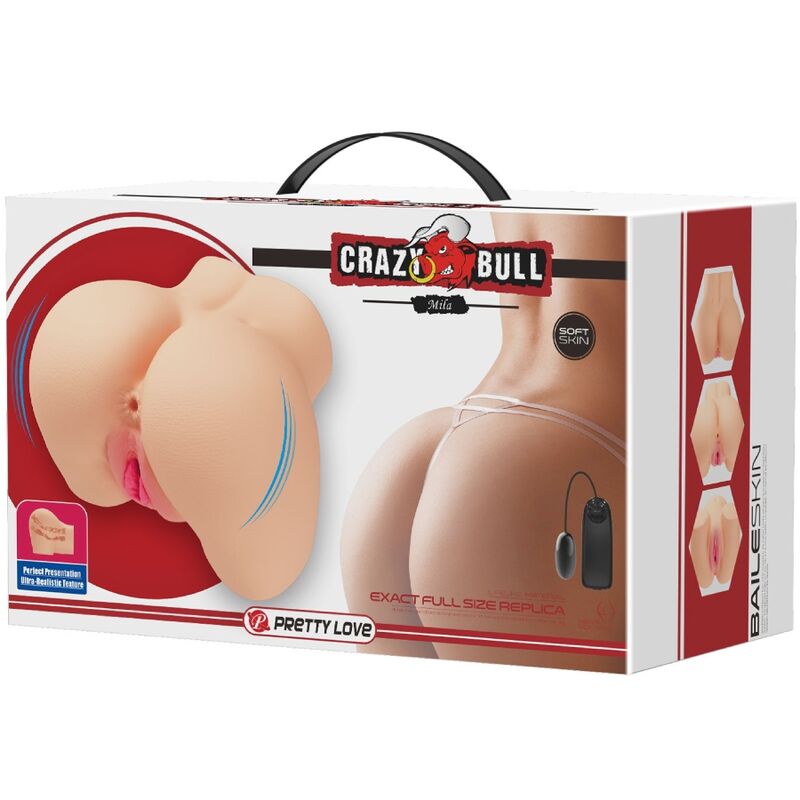 CRAZY BULL - VAGINA Y ANO REALISTICOS VIBRADOR MILA CRAZY BULL