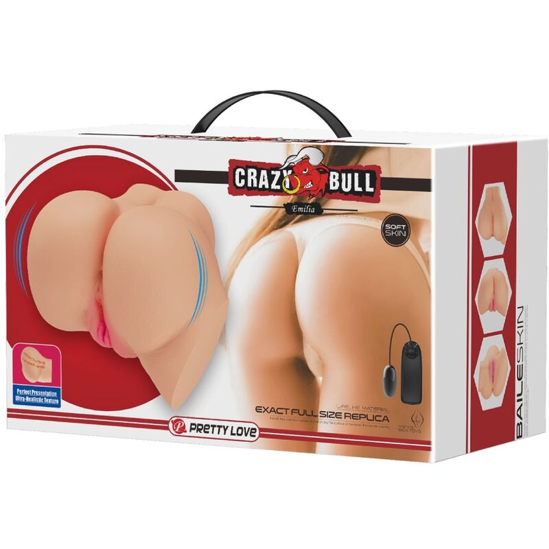 CRAZY BULL - VAGINA Y ANO REALISTICOS VIBRADOR EMILIA CRAZY BULL