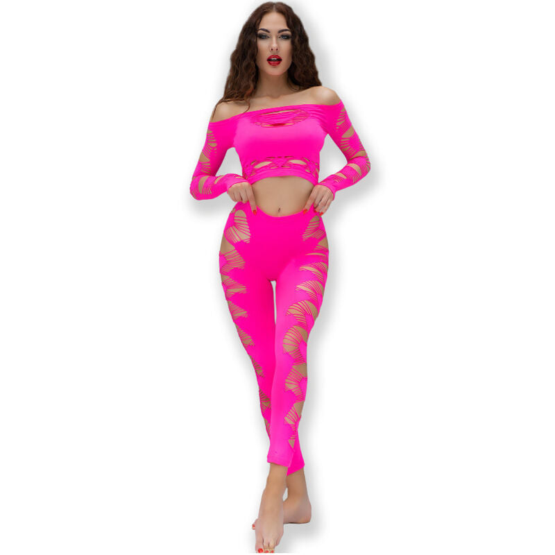 CHILIROSE - CR 4632 TOP & PANTALON FUCSIA S/L CHILIROSE SETS