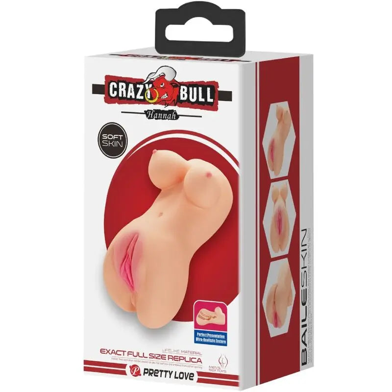 CRAZY BULL - VAGINA Y ANO REALISTICOS VIBRADOR HANNAH CRAZY BULL