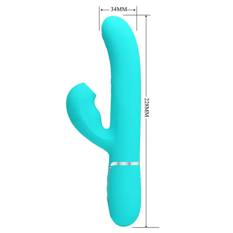 PRETTY LOVE - PERLITA VIBRADOR PUNTO G 3 EN 1 MULTIFUNCIÓN VERDE AGUA PRETTY LOVE FLIRTATION