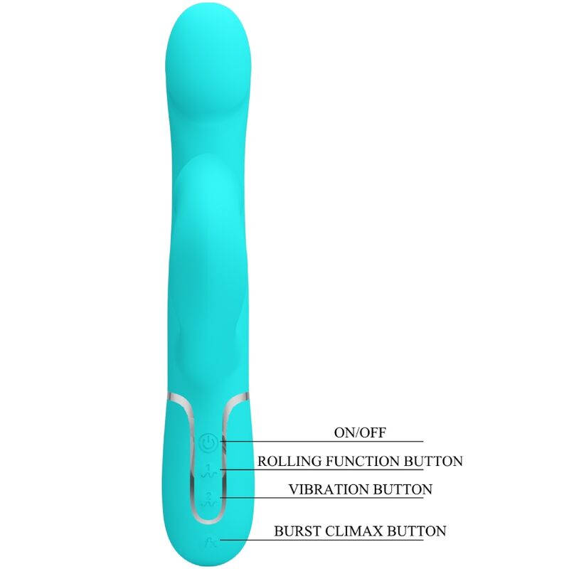 PRETTY LOVE - VIBRADOR RABBIT PERLAS VERDE AGUA PRETTY LOVE FLIRTATION