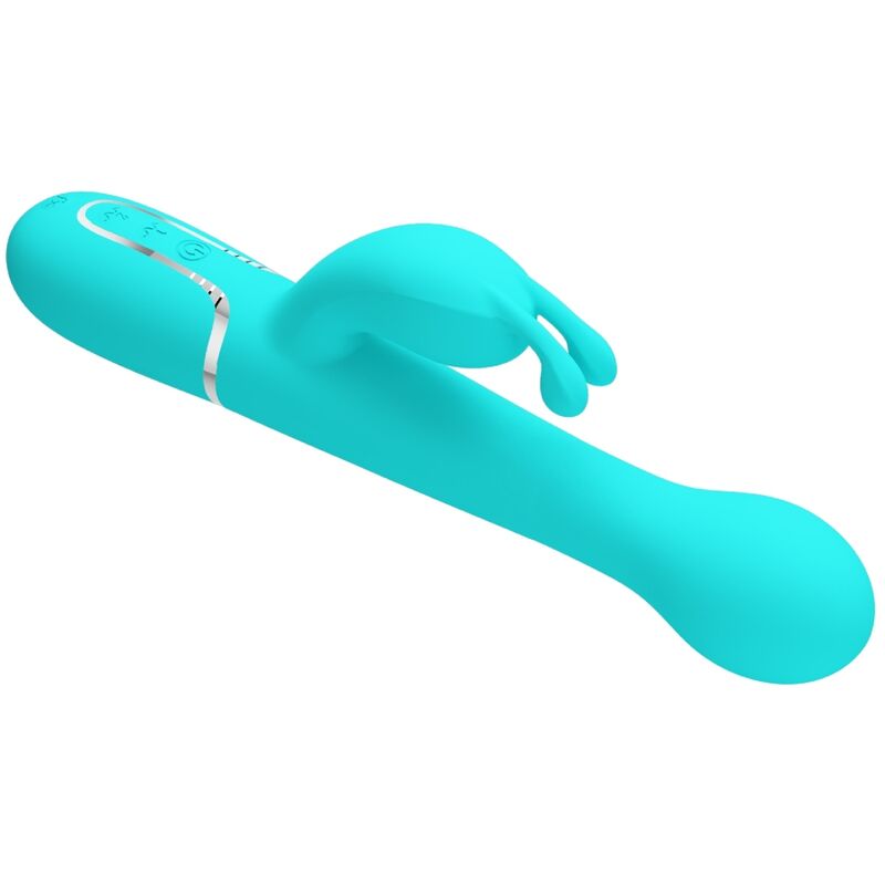 PRETTY LOVE - DEJON VIBRADOR RABBIT 3 EN 1 MULTIFUNCIÓN VERDE AGUA PRETTY LOVE FLIRTATION