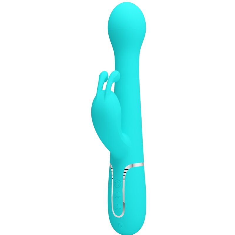 PRETTY LOVE - DEJON VIBRADOR RABBIT 3 EN 1 MULTIFUNCIÓN VERDE AGUA PRETTY LOVE FLIRTATION