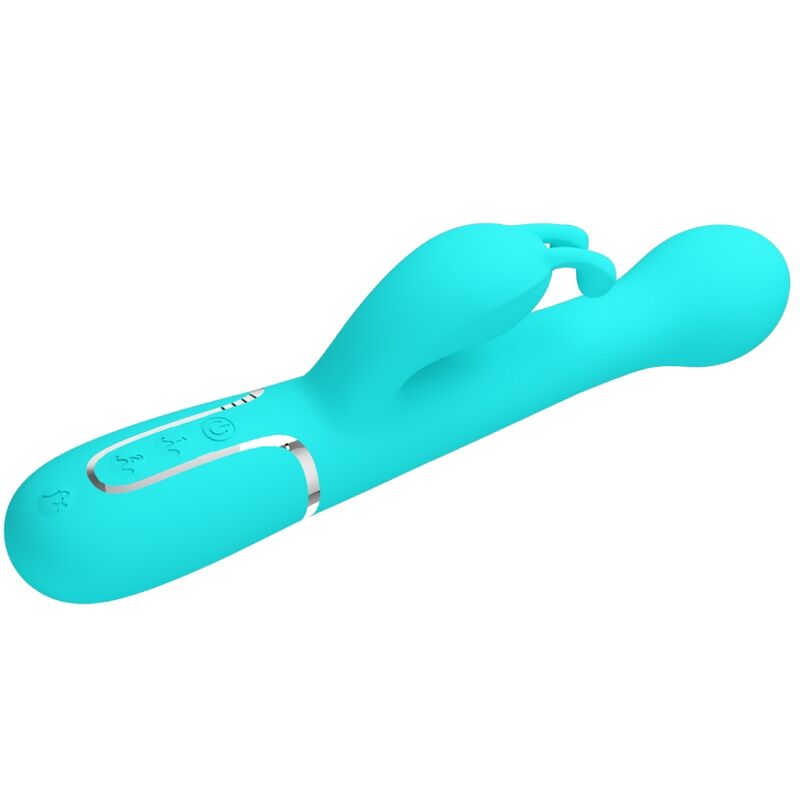 PRETTY LOVE - DEJON VIBRADOR RABBIT 3 EN 1 MULTIFUNCIÓN VERDE AGUA PRETTY LOVE FLIRTATION