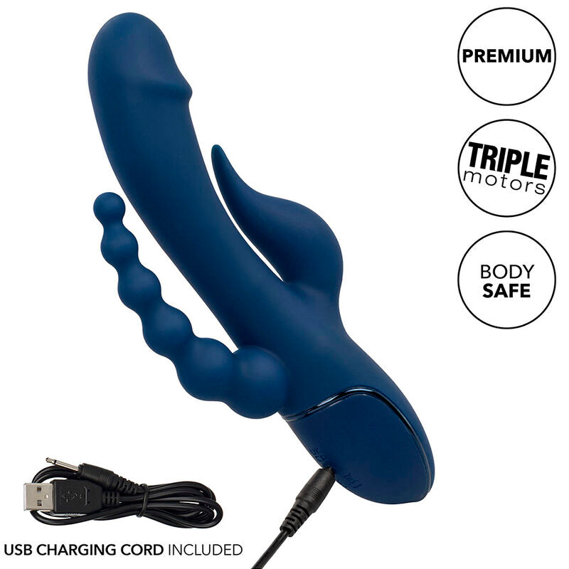 CALEXOTICS - VIBRADOR TRIPLE ORGASM AZUL CALEXOTICS