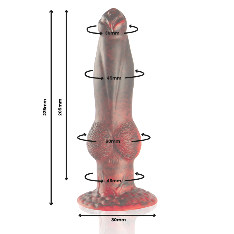 EPIC - PROMETHEUS DILDO TITAN EN LLAMAS RECARGABLE CONTROL REMOTO EPIC