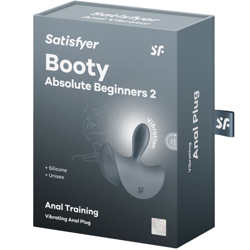 SATISFYER - BOOTY ABSOLUTE BEGINNERS 2 PLUG ANAL VIBRADOR UNISEX NEGRO SATISFYER PLUGS