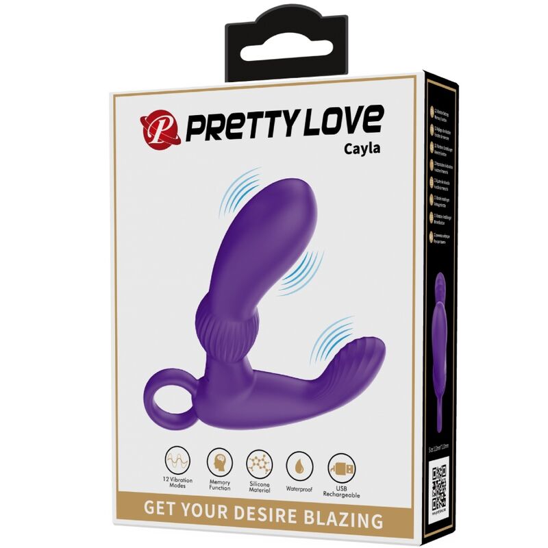 PRETTY LOVE - CAYLA MASAJEADOR VIBRADOR ANAL LILA PRETTY LOVE